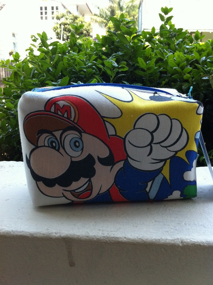 Super Mario Rectangular Zipper Pouch Recycled