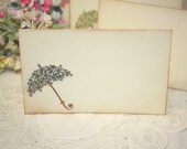 Place Cards - Food Labels - Buffet Labels - Candy Bar Signs - Umbrella with Blue Flowers - Baby Boy - Baby Shower