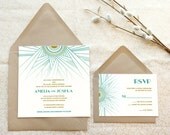 Jazz Age 1920s Art Deco Wedding Invitations - Deposit