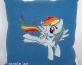 Cute handmade Rainbow Dash cushion/ pillow