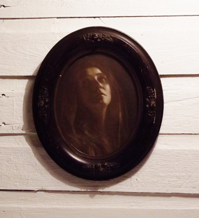 Vintage Oval Framed Print