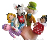 ALICE in WONDERLAND Finger Puppets Pdf Email Knit PATTERN