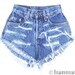 ALL SIZES "RAGGED" Vintage Levi high-waisted denim shorts blue distressed frayed jeans