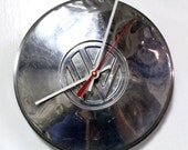 VW Wall Clock - Volkswagen Hubcap Clock - Volkswagon - SSS13-802