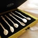 6 porcelain stirring spoons with rabbits