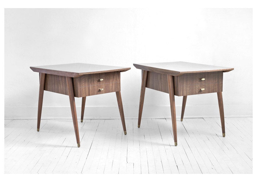 Vintage Mid Century Side Tables - Coffee, Side Table, Wood, Modern, Eames, Retro