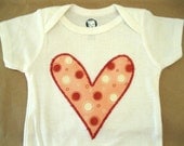 Baby Onesie Bodysuit 6-9M - HEART LOVE Baby Shower Gift Valentine's Onesies Valentine