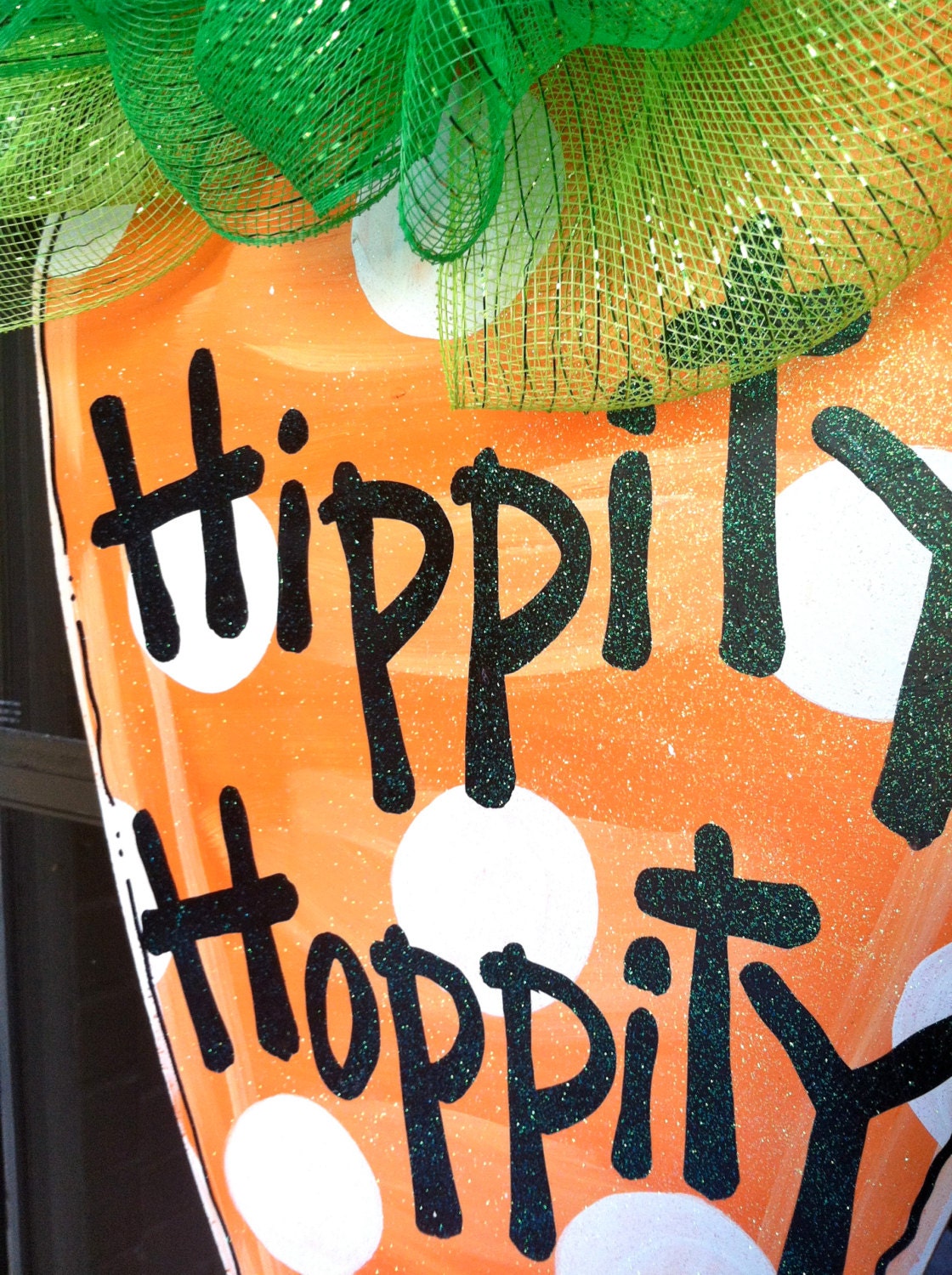 Hippity...Hoppity Carrot Door Hanger - Bronwyn Hanahan Art