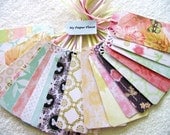 20 WEDDING WISH TREE Tags- Escort Cards - Dcwv  Butterfly Garden  Stack  - Pastel Shades