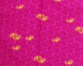 Heather Ross Mendocino Sea Horses in Fuchsia, one fat quarter