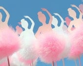 Ballerina table topper centerpiece Marabou feather pompom topiary trees birthday and baby shower centerpiece decorations Il_170x135