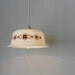 PYREX Bowl Pendant Lamp - Upcycled Hanging Lighting Fixture made with a Vintage Town and Country Casserole Dish - OOAK BootsNGus Lamps