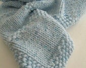 Luxury Baby Blanket Handknit in Light Blue