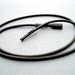 Black Silicone Cord Necklace 18 inches 2mm Rubber Snap Lock Closure.