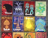 Mike Hoffman Astrology Horoscope 13 ACEO Cards ZODIAC the 12 SIGNS
