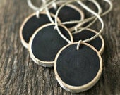 Chalkboard Tags - Tree Branch Wood Slice - Set of 5 - Rustic Wedding - Eco Friendly - Storage,Organization, Mason Jar Label, , Gift Tag
