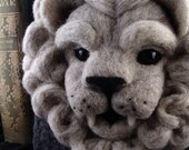 Needle Felted Lion Gargoyle Soft Sculpture by Bella McBride Greenman or Hunky Punk One-of-a-kind