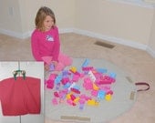 Raspberry Neat 'n Tidy Playmat Bag - NO DRAWSTRING CONCERNS