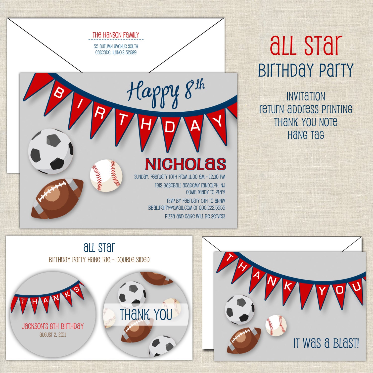 All Star Sports Birthday Invitation Il_170x135