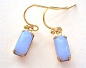 Vintage Cornflower Blue Jewel dangly earrings