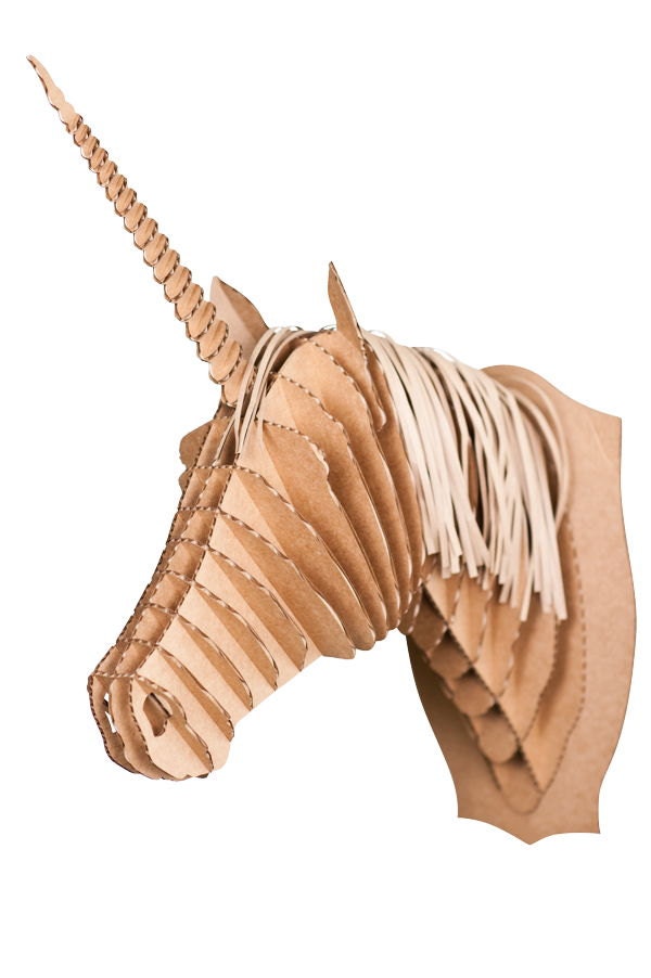 Merlin - Large Unicorn Trophy - White or Brown