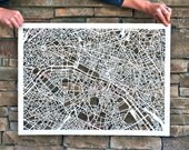 paris mapcut on white