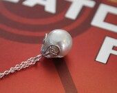 ON SALE Hunger Games Necklace - Peeta's Pearl to Katniss
