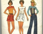 Vintage Simplicity Pattern 7528, Misses' Size 12 Top, Shorts, Pants - free shipping