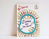 Vintage 1975 Oh the THINKS you can Think Book by Dr Seuss