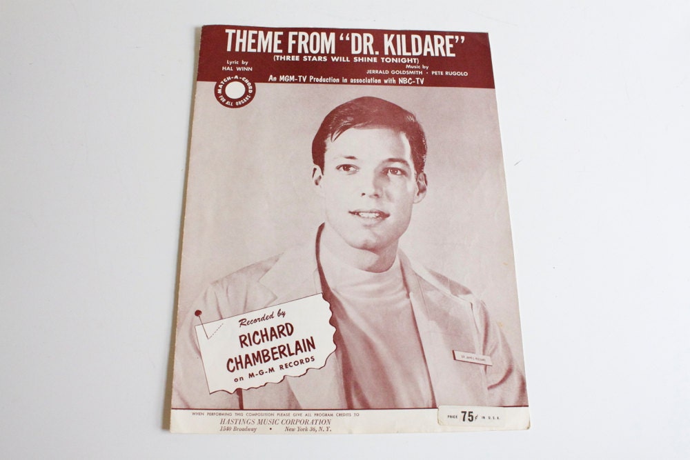 Vintage 1962 Theme from Dr Kildare Sheet Music