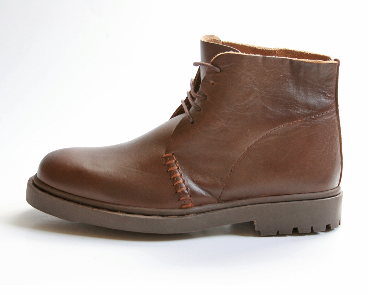 Chocolate Ankle Boots Chukka-Style by Eddie Bauer // Size 4.5, 5, 5.5 US Womens