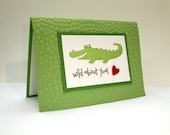 Wild About You, Alligator Valentine, Valentine's Day Card, Valentine Card, I Love You Card, Anniversary Card