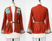 vintage 1970s sweater / vintage 1970s boho cardigan / vintage 70s sweater / vintage sweater