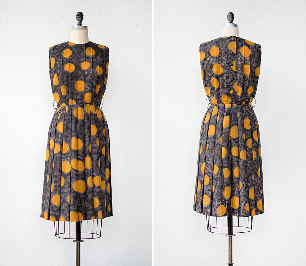 vintage 60s dress / Vintage 1960s dots dress / vintage 60s dress / vintage dress