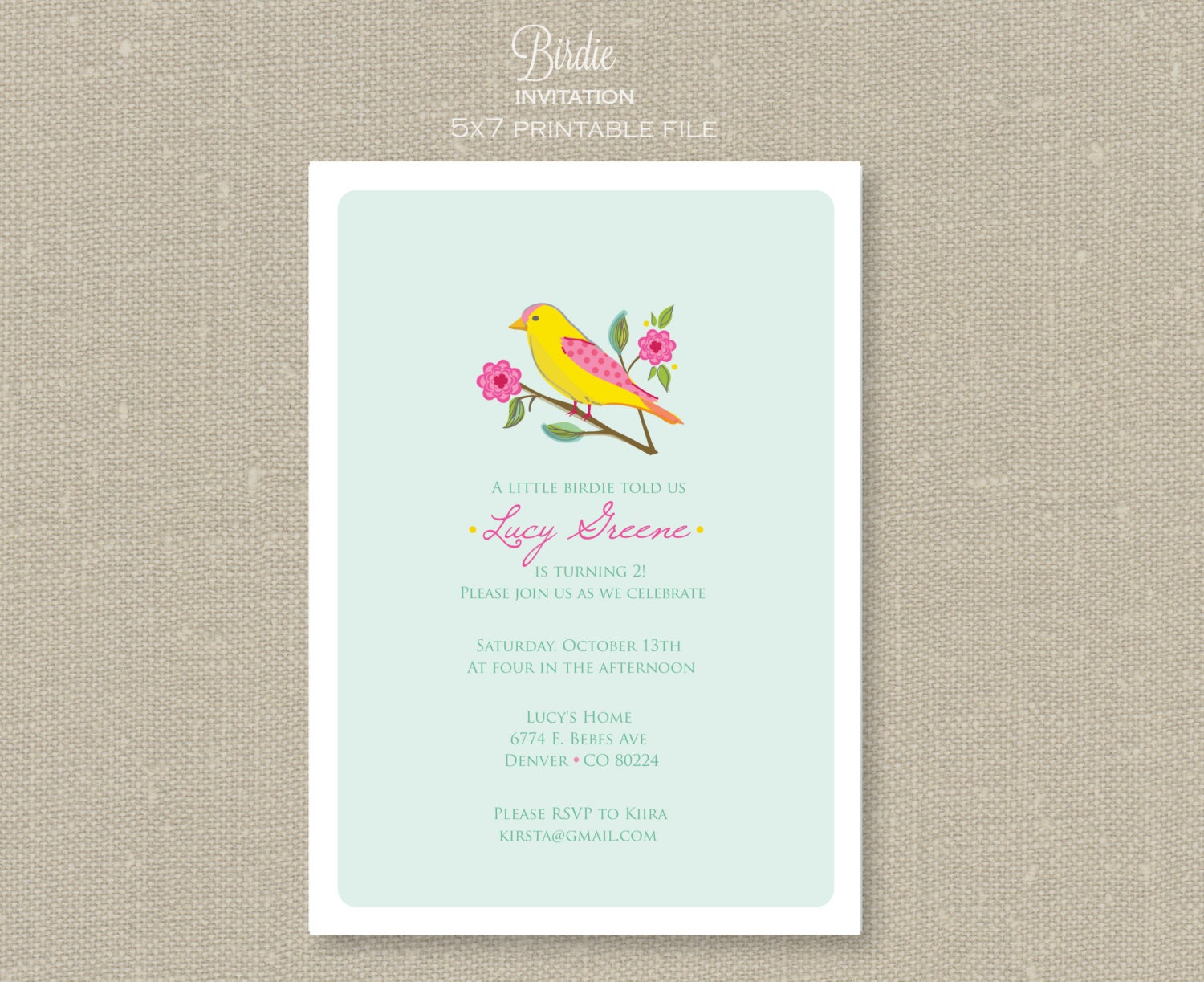 Invitation - Birdie