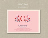Invitation - Initial Flowers