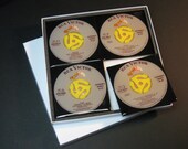 Classical Music Set of 4 pc.  Collectible 45 rpm Record Drink Coasters   55