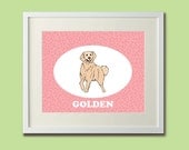 Golden Retriever Dog Portrait ( 8x10 Fine Art Print )