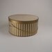 Vintage Large Round Hat Box with Gold stripes