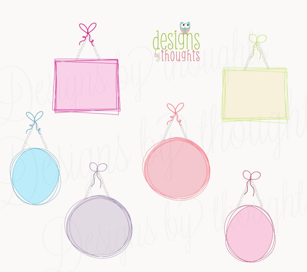 Doodle and Sketchy Frame Pack - Digital Illustration for your paper crafts, photos, blog & website design - Instant Download by Etsy