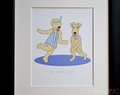 Dancing Dogs Charleston Art Print