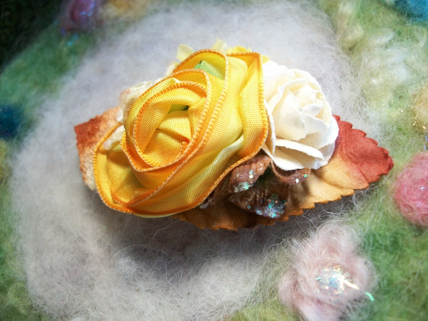 Hair Clip, Sunshine Rose