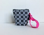 BagEnvy Handbags' Pacifier Pouch - In Circles In Pewter - Or Custom Made To Match your Diaper Bag