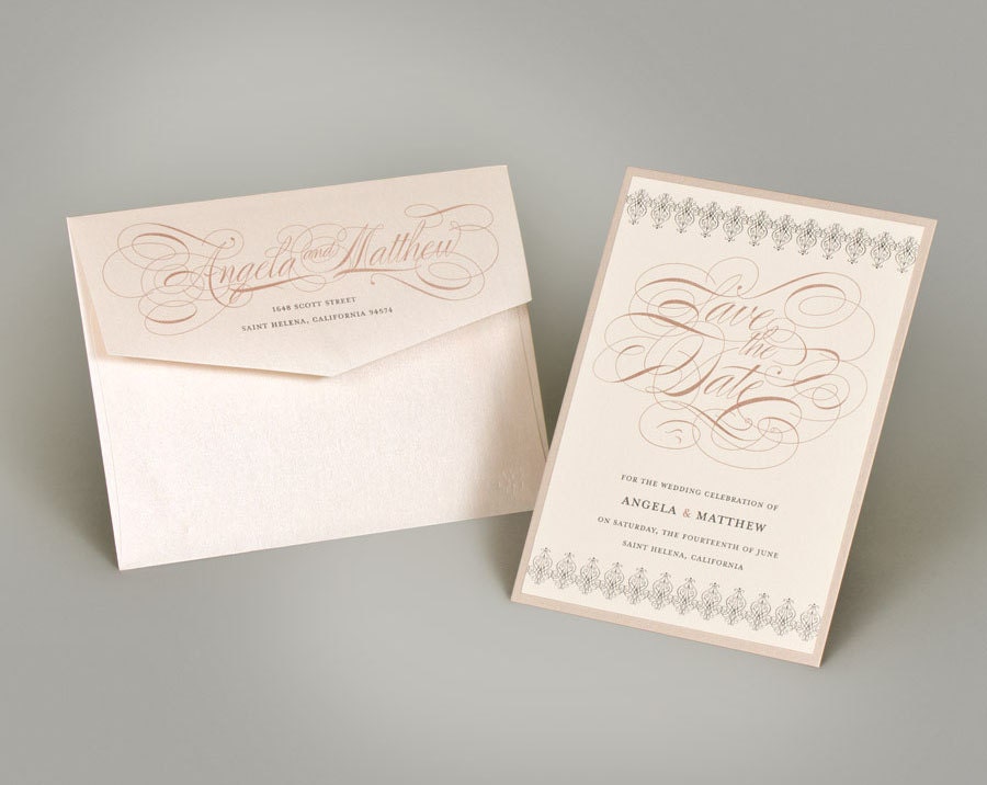 Romantic Flourished Script Save The Date Il_170x135