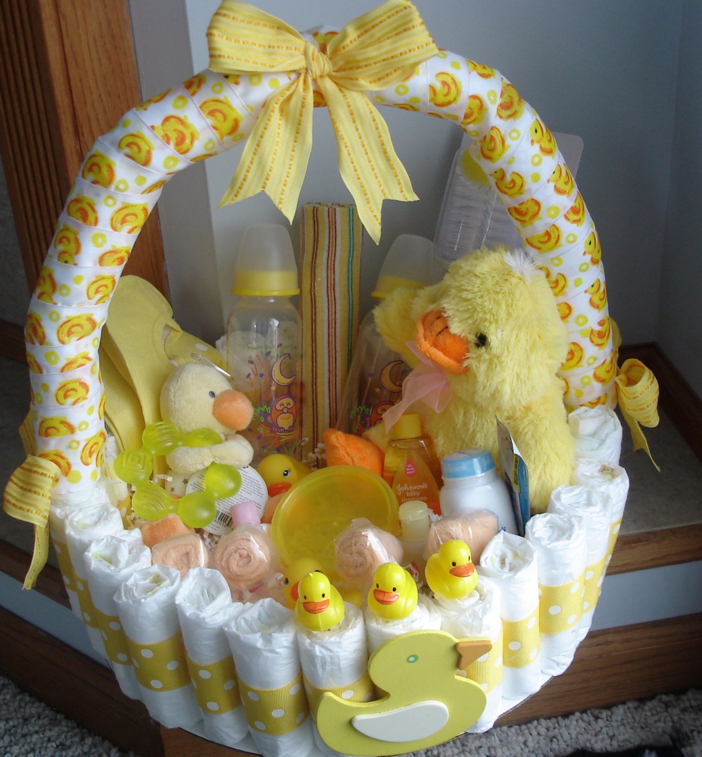 Duckie Diaper Basket Baby Shower Centerpiece
