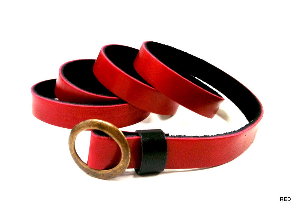 red belt - dark red belt - light red belt - red bow belt - waist leather belt -  women belt - gift for her