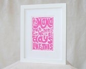 Mother's Day - Van Morrison - Mama told me - Music lyric print, Mothers Day, Kitchen art print, Humor, Funny Sign