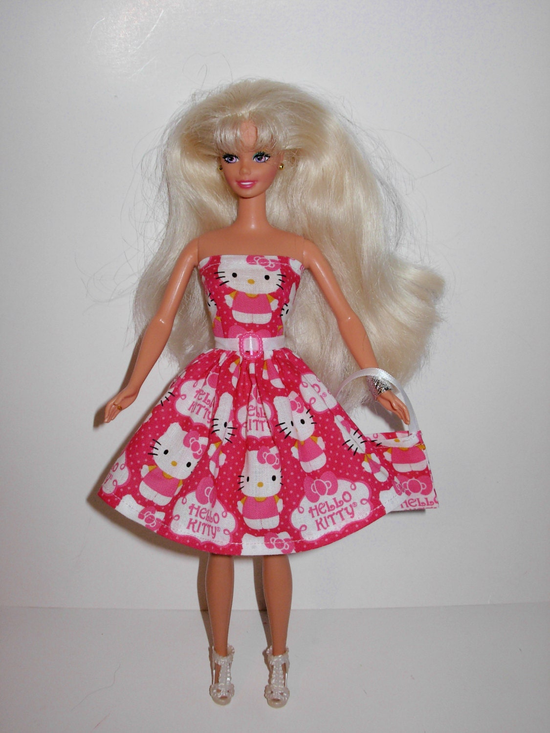 CUTE Hello Kitty dress and bag 4 barbie doll