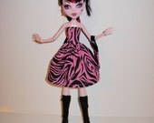 Pretty animal dress and bag Monster high doll