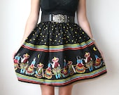 Mexican Moon Mini Skirt with Novelty Print Sz XS S M L
